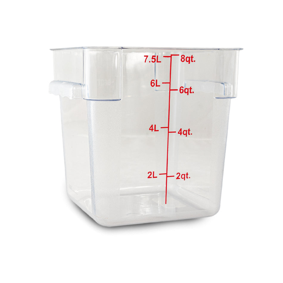 Rhino REPOCU-8, recipiente cuadrado de policarbonato 8 qt, vista principal