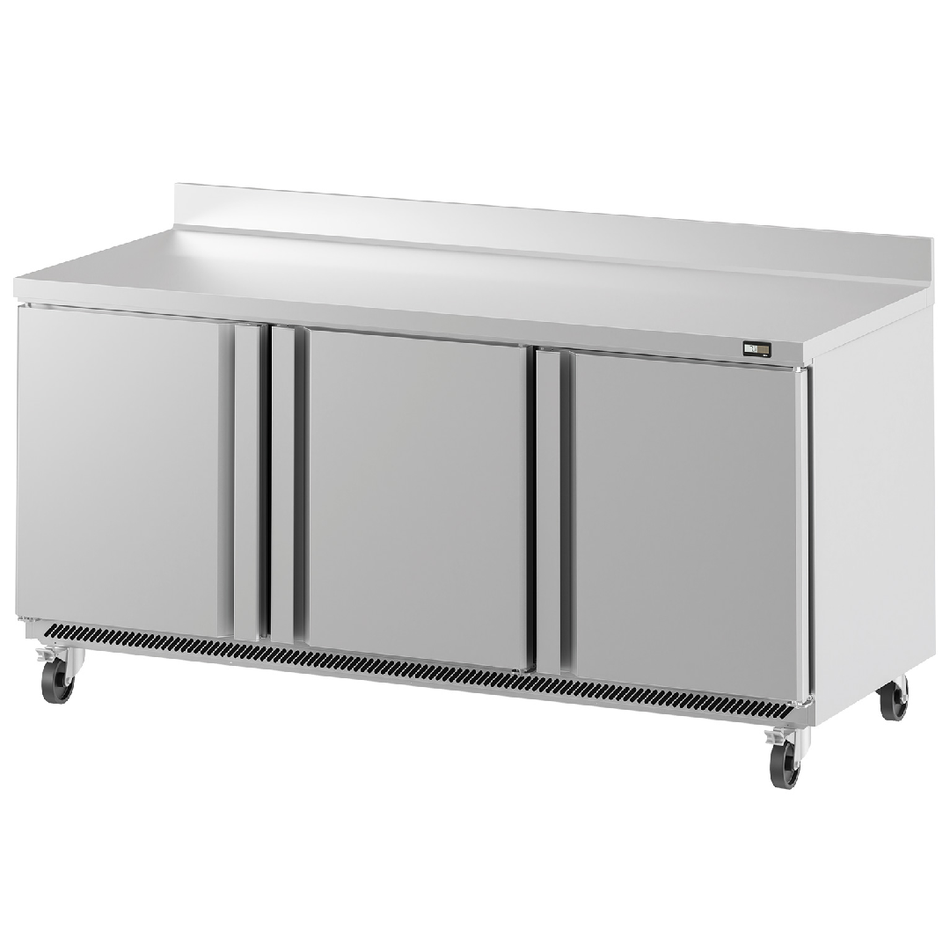 UC72RW INFRICO MESAS DEPTH WORKTOP DE REFRIGERACIÓN 72" 3 PUERTAS SOLIDAS