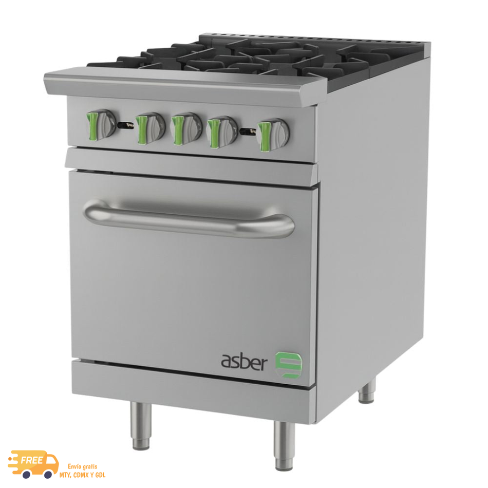 ASBER AER 4 24 EM LPG ESTUFA A GAS DE 4 QUEMADORES + HORNO