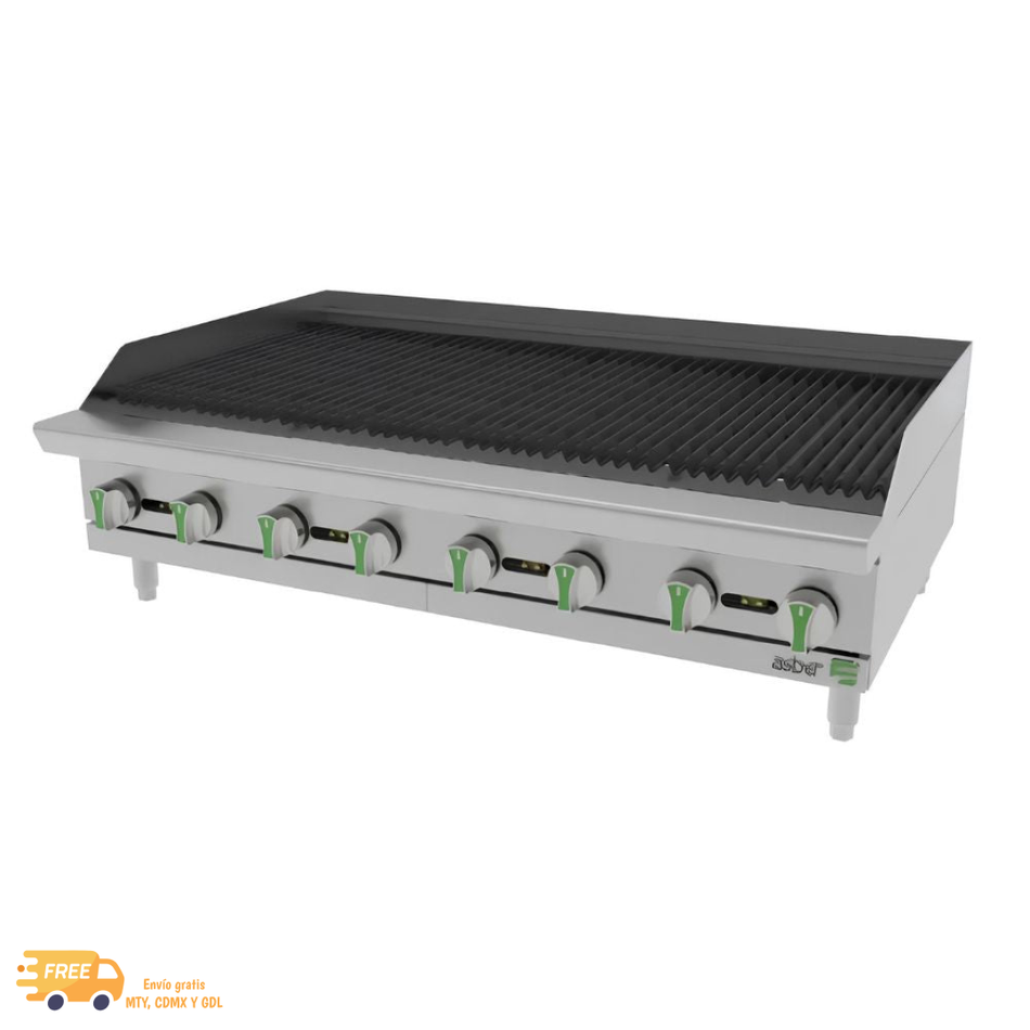 ASBER AERB 48 EM LPG ASADOR A GAS DE 8 QUEMADORES