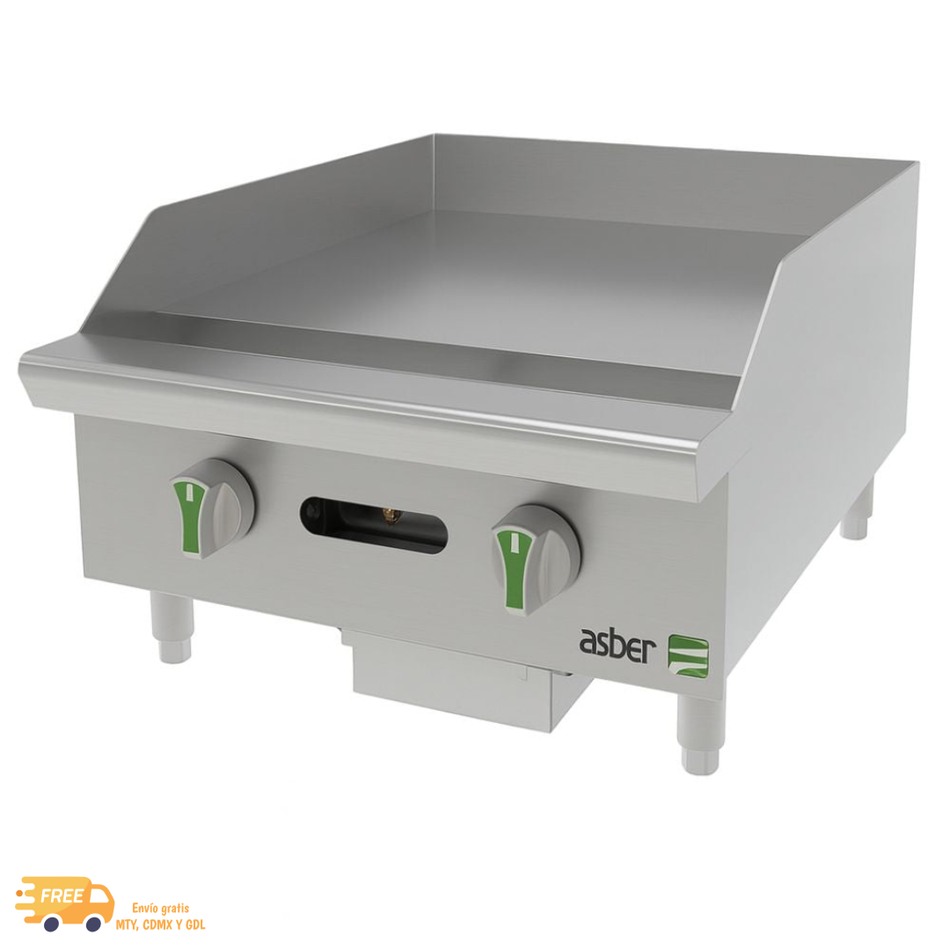 ASBER AEMG 24 EM LPG PLANCHA MANUAL A GAS DE 2 QUEMADORES