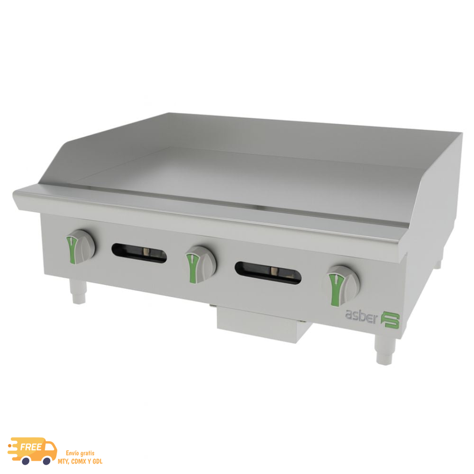 ASBER AEMG 36 EM LPG PLANCHA MANUAL A GAS DE 3 QUEMADORES