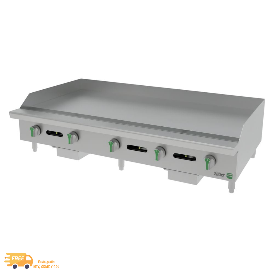 ASBER AEMG 60 EM LPG PLANCHA MANUAL A GAS DE 5 QUEMADORES