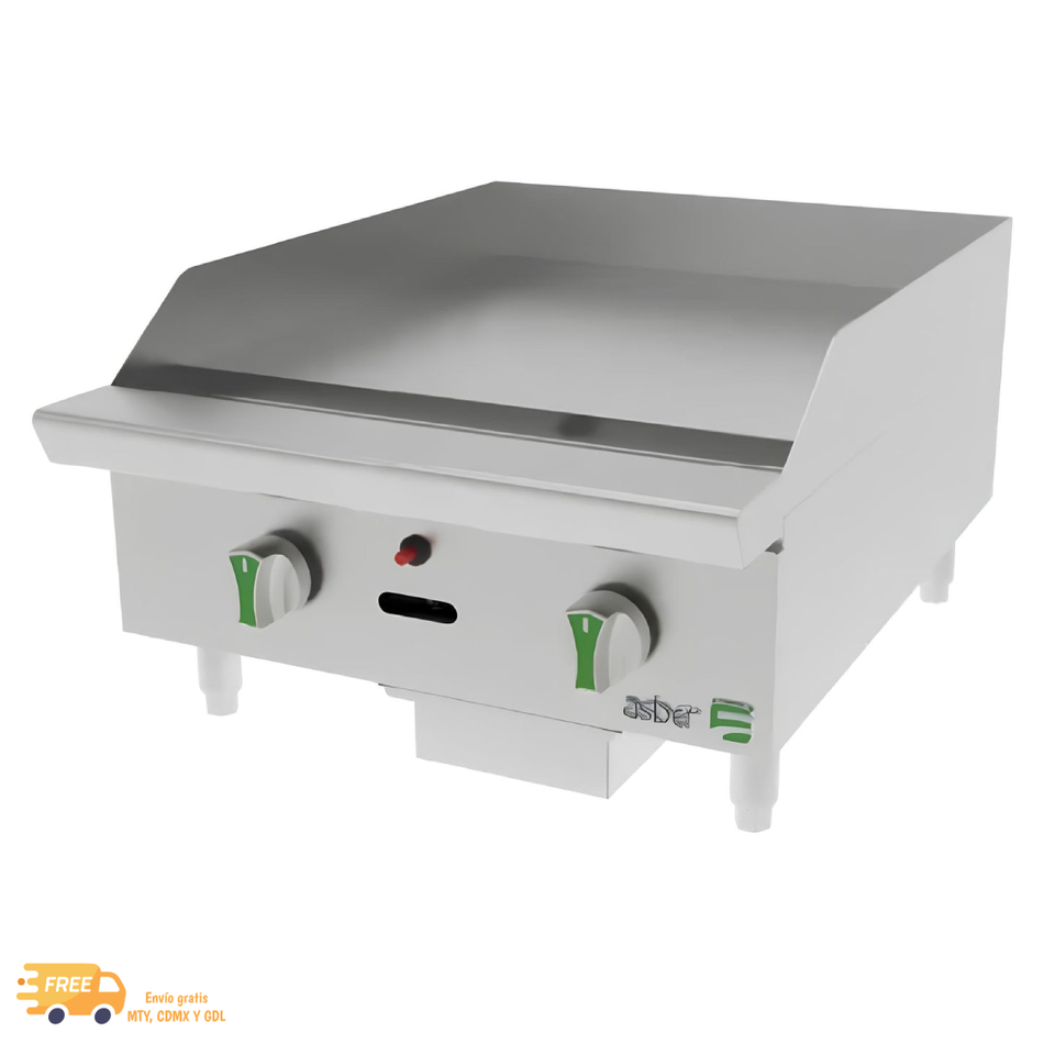 ASBER AETG 24 EM LPG PLANCHA TERMOSTATICA A GAS DE 2 QUEMADORES
