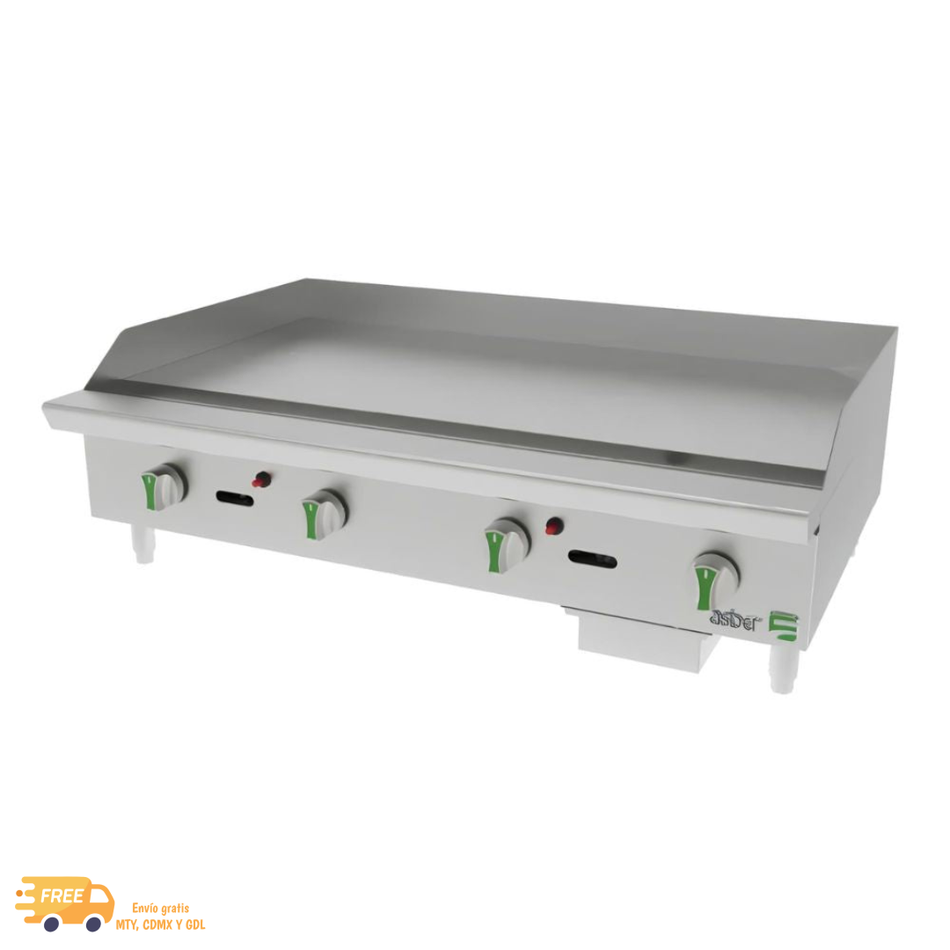ASBER AETG 48 EM LPG PLANCHA TERMOSTATICA A GAS DE 4 QUEMADORES