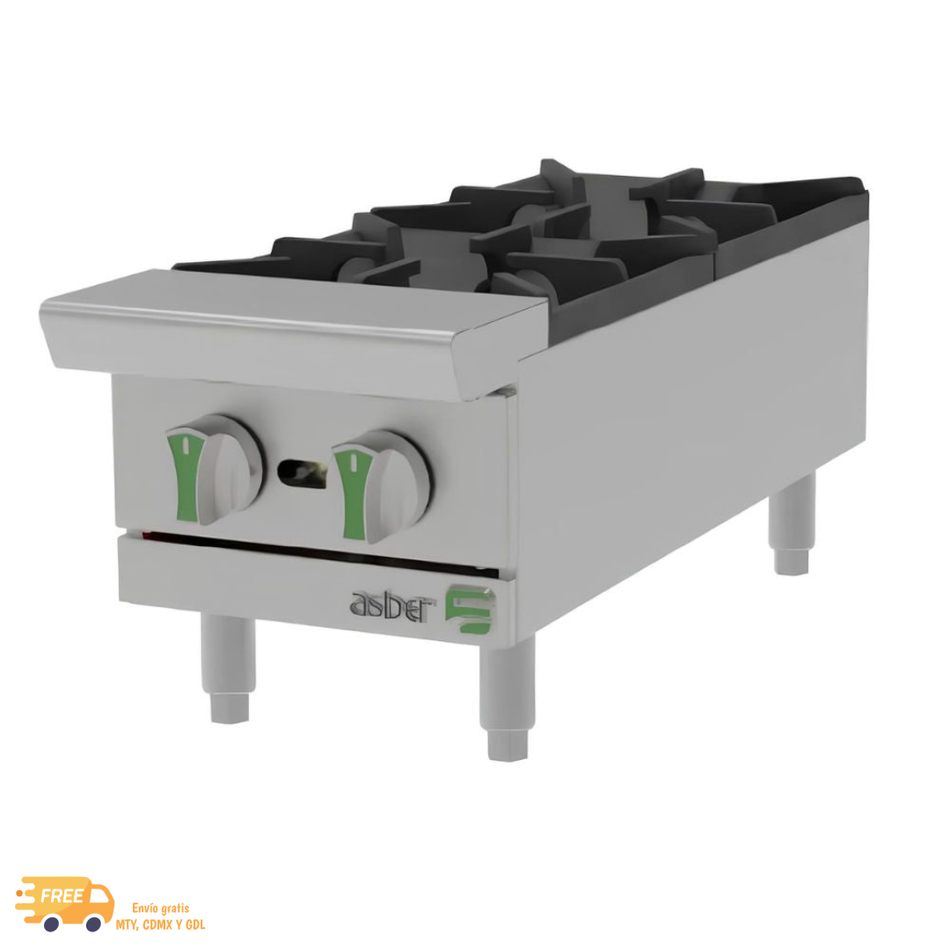 ASBER AEHP 2 12 EM LPG PARRILLA A GAS DE 2 QUEMADORES