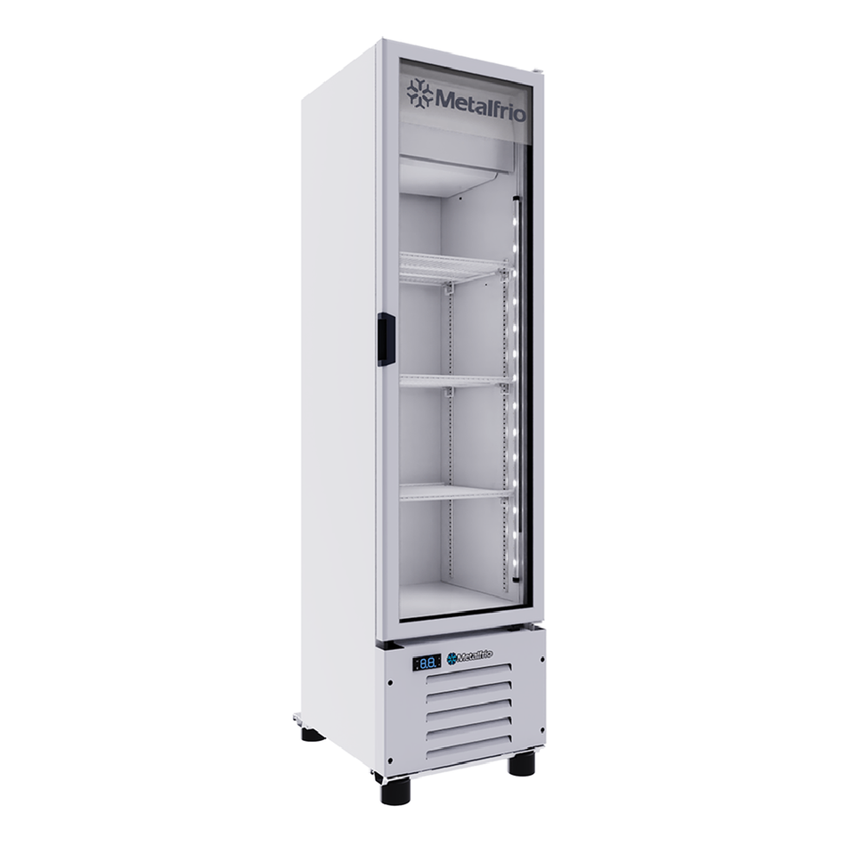 VN22 METALFRIO Refrigerador cervecero puerta de cristal 8 pies