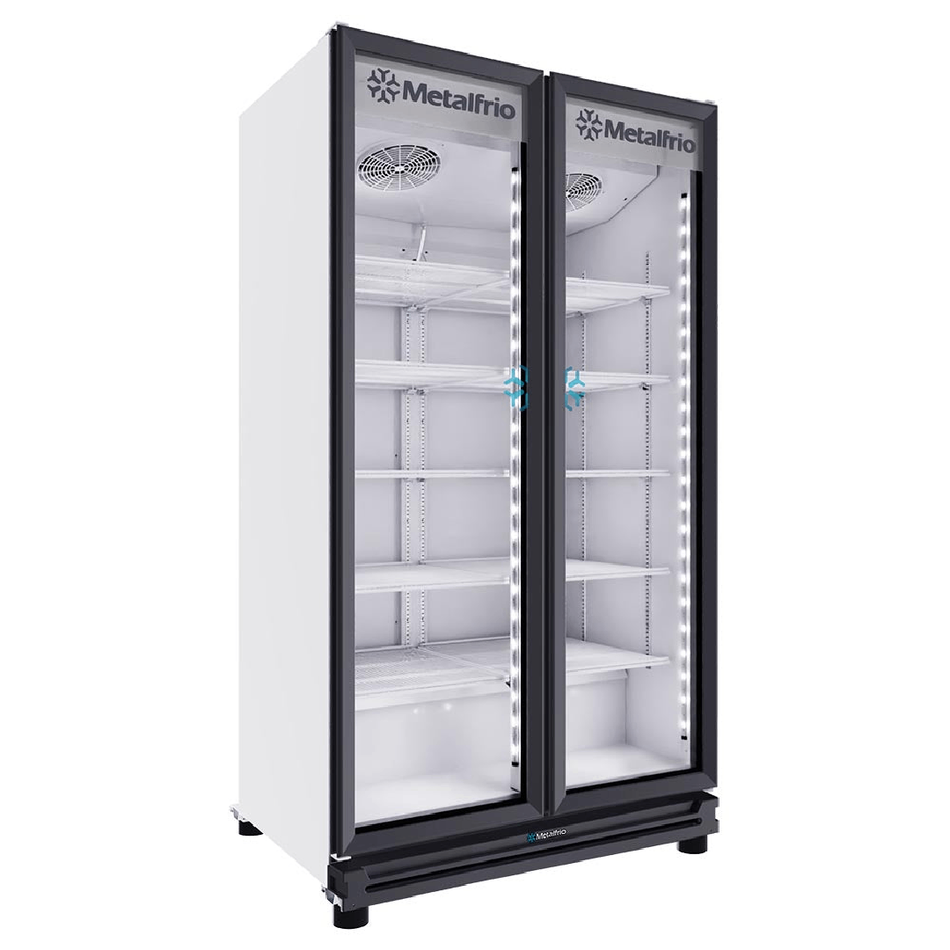 RB680 METALFRIO Refrigerador vertical 2 puertas de cristal 38.5 pies