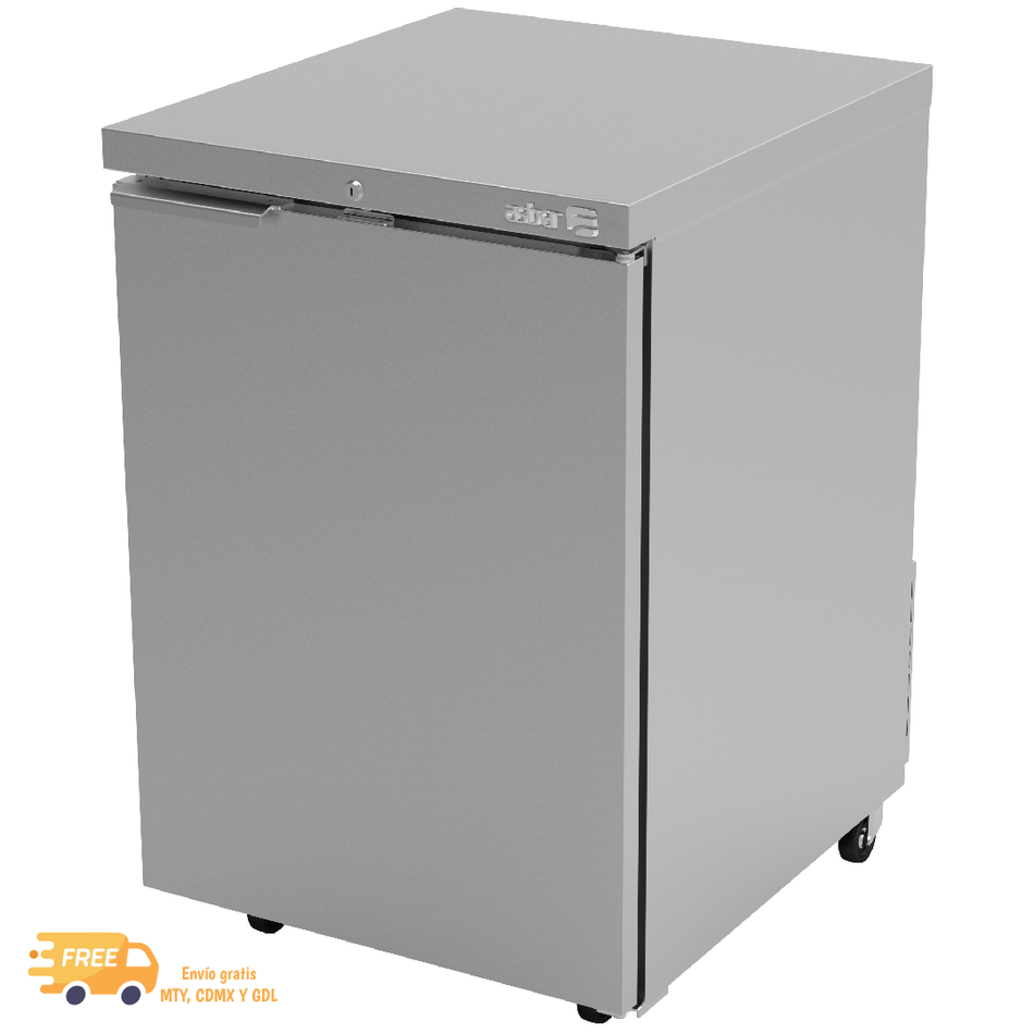 ASBER ABBC-23-S / ABBC-23-SG Stainless Steel Countertop Refrigerator Solid or Glass Door to choose from