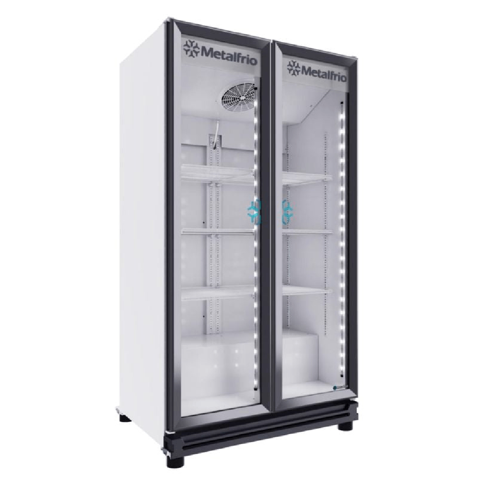 RB550 METALFRIO Refrigerador vertical 2 puertas de cristal 23 pies