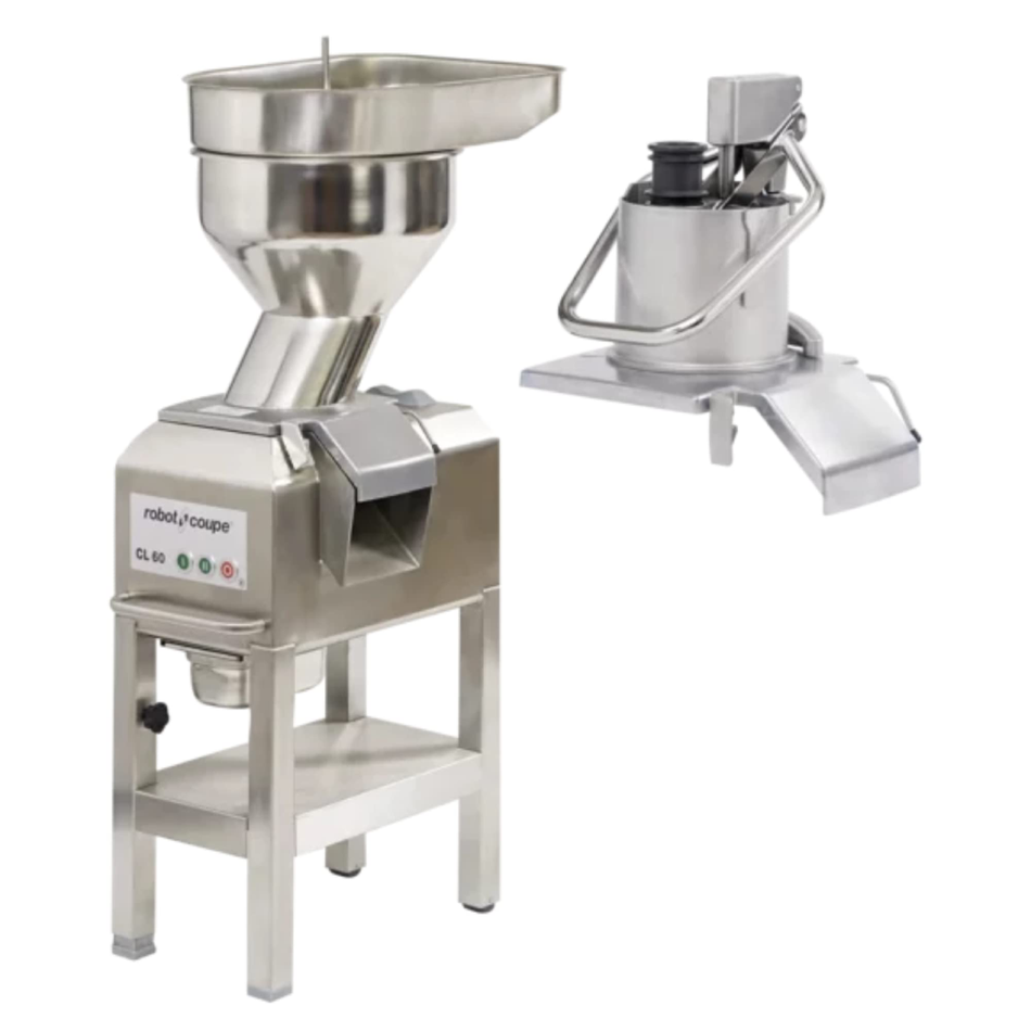 CL60E2HEAD ROBOT COUPE Procesador de alimentos para preparación de verduras y soporte de acero inox.