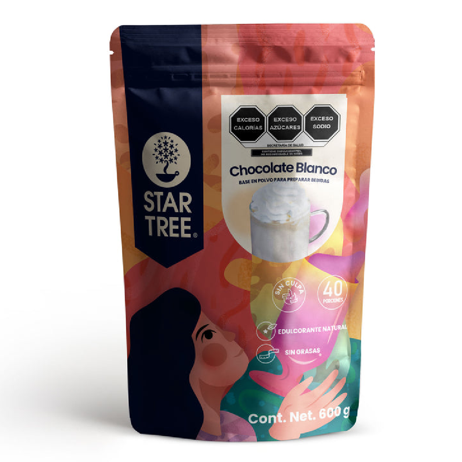 CHOCOLATE BLANCO BASE EN POLVO 600G STAR TREE