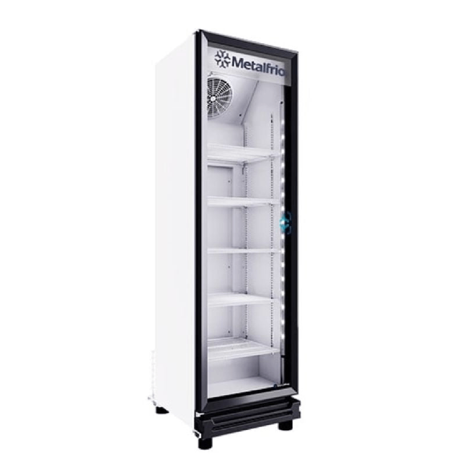 RB100 METALFRIO Refrigerador vertical puerta de cristal 8 pies