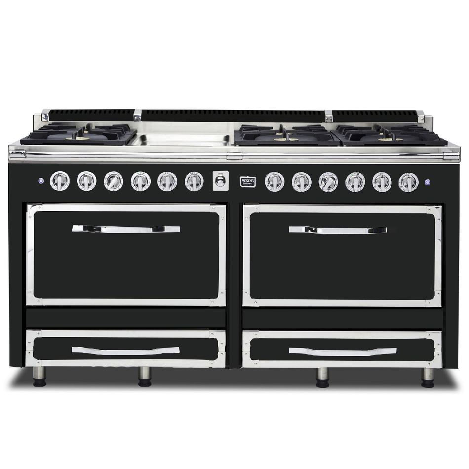 TVDR6616G VIKING Tuscany 66" Estufa de Gas de 6 quemadores y plancha de 12"