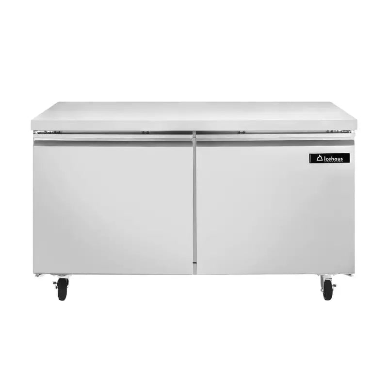 Icehaus CBB-2P-SS-02 – Congelador Bajo Barra 2 Puertas Sólidas 15 ft³