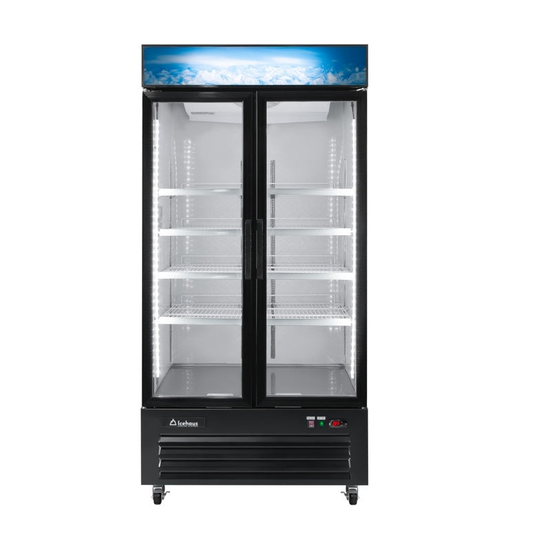 Icehaus RVC-2PC-950 – Refrigerador Comercial 2 Puertas de Cristal 950 L