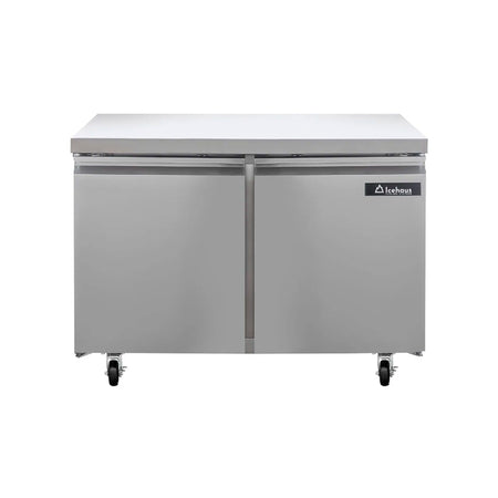 Icehaus RBB-2P-SS-01 – Refrigerador Bajo Barra 2 Puertas Sólidas 11.3 ft³