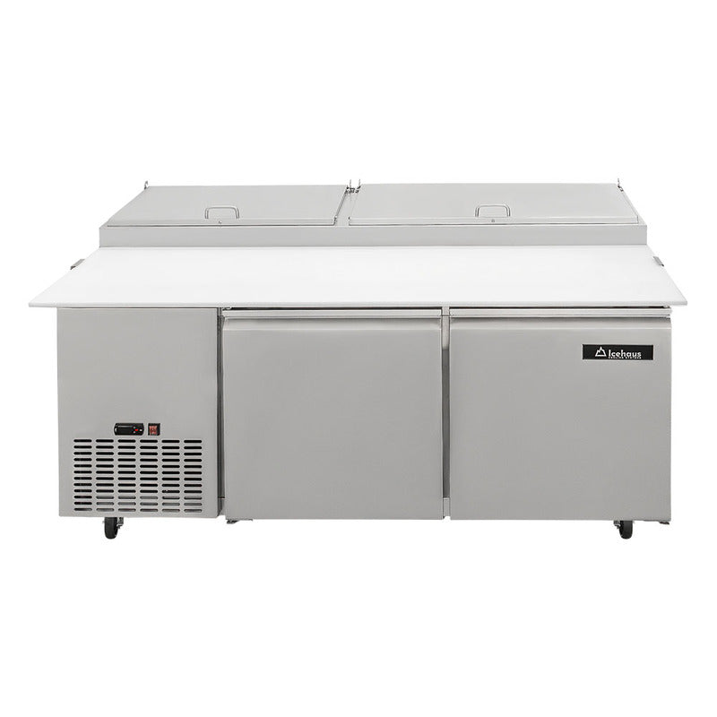Icehaus MP-2P-SS-02 – Mesa para Pizza 2 Puertas Sólidas 15.5 ft³