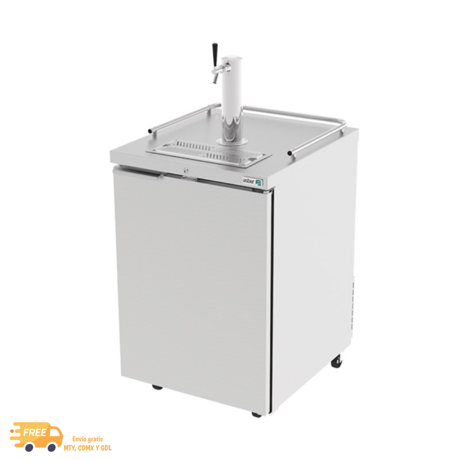 ASBER ADDC-23-S Dispensador Refrigerado Cerveza 1 Barril Acero Inoxidable 1 Puerta