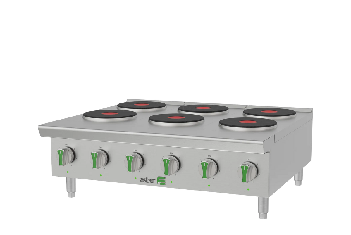 Asber AEHP E 6 36 EM Parrilla Eléctrica 36 pulgadas