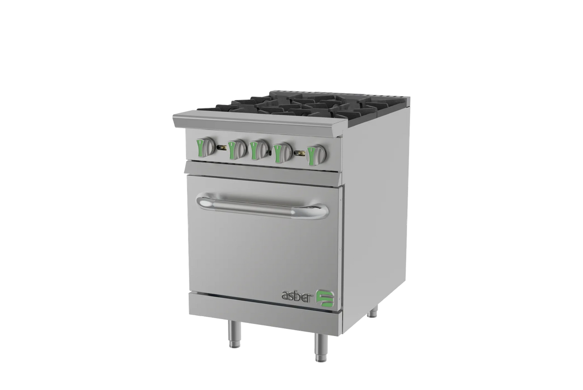Asber AER 4 24 EM NG Estufa con Horno 24 pulgadas