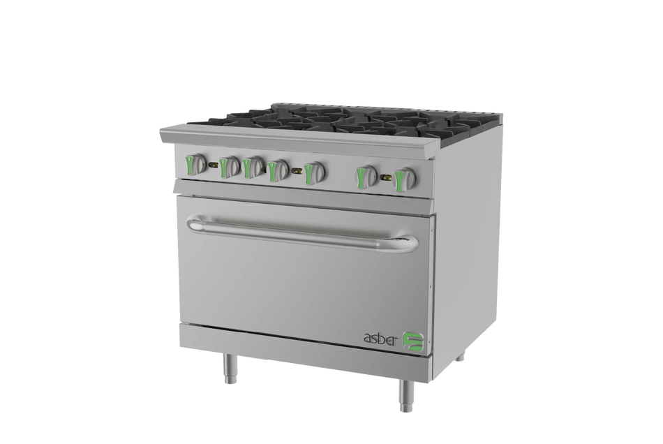 Asber AER 6 36 EM LPG Estufa con Horno 36 pulgadas