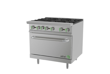 Asber AER 6 36 EM NG Estufa con Horno 36 pulgadas