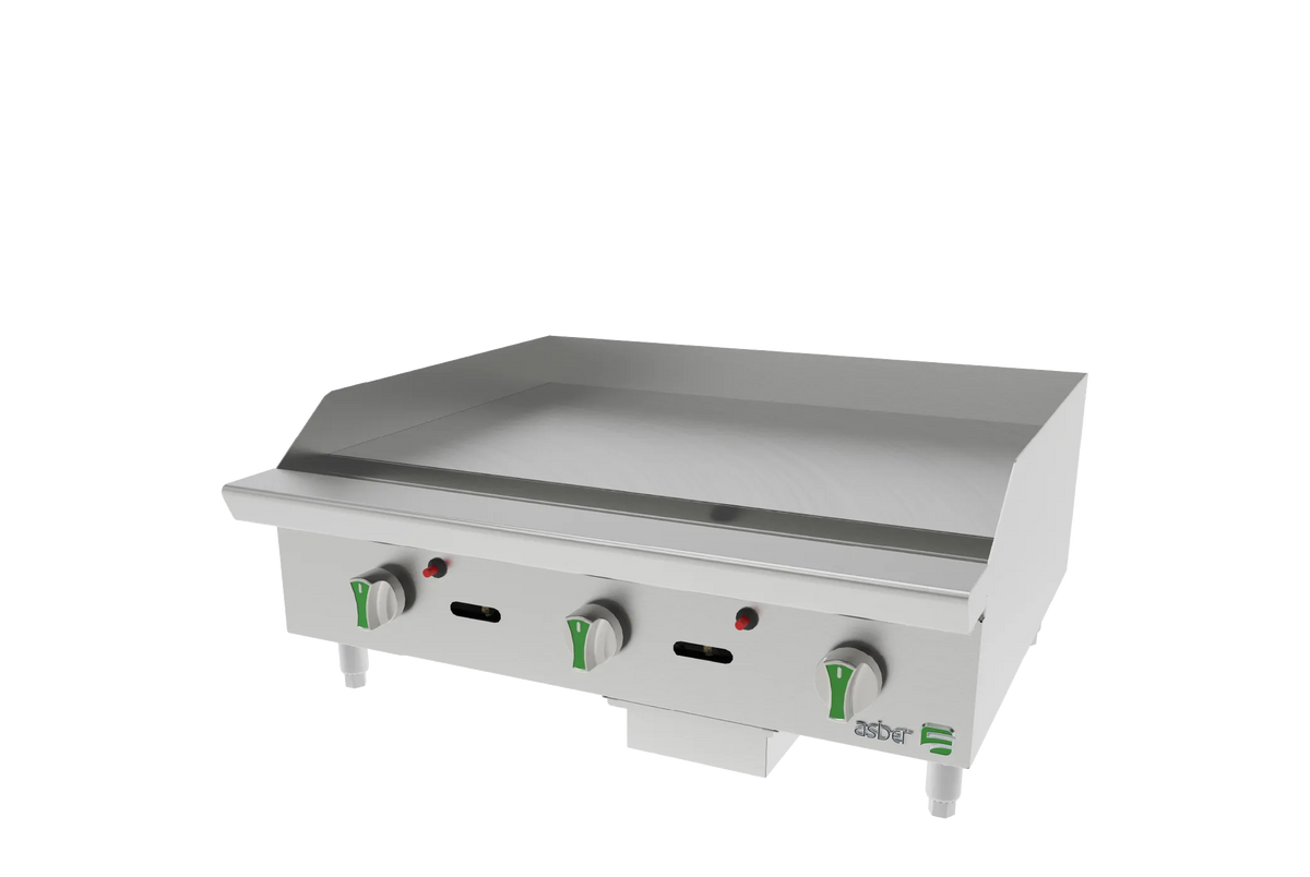 Asber AETG 36 EM NG Plancha Termostática a Gas 36 pulgadas