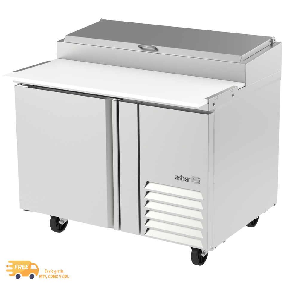 ASBER APTP-46 Mesa Refrigerada de Preparación para Pizza 1 Puerta 115 V