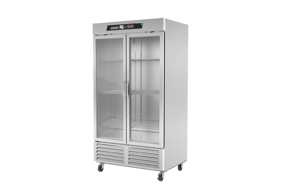 Asber ARF 37 G HC Congelador Vertical 2 Puertas de Cristal 37 ft³