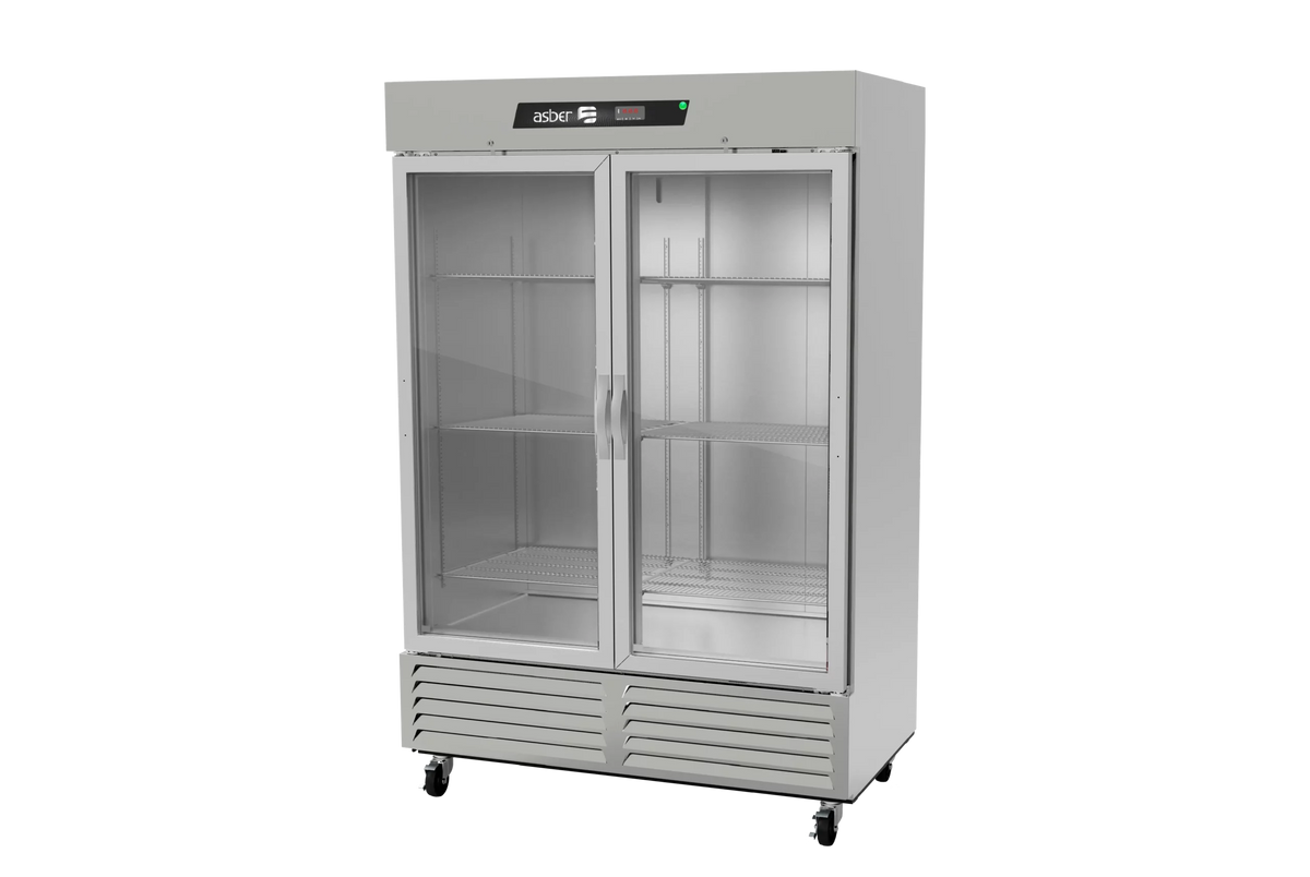Asber ARR 49 G H HC Refrigerador Vertical 2 Puertas de Cristal 49 ft³