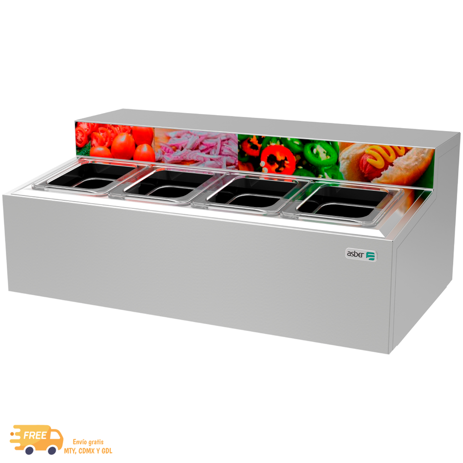 ASBER ATC-4 Topping Refrigerado Sobre Mostrador