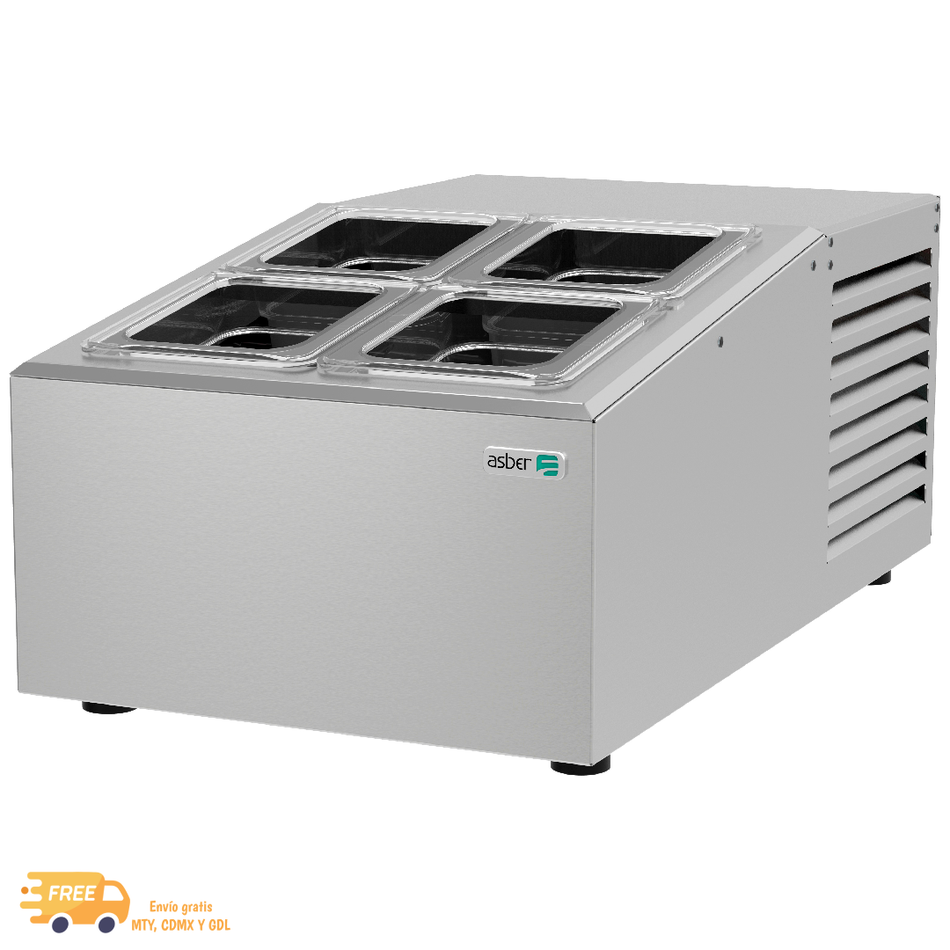 ASBER ATC-2+2 Topping Refrigerado Sobre Mostrador