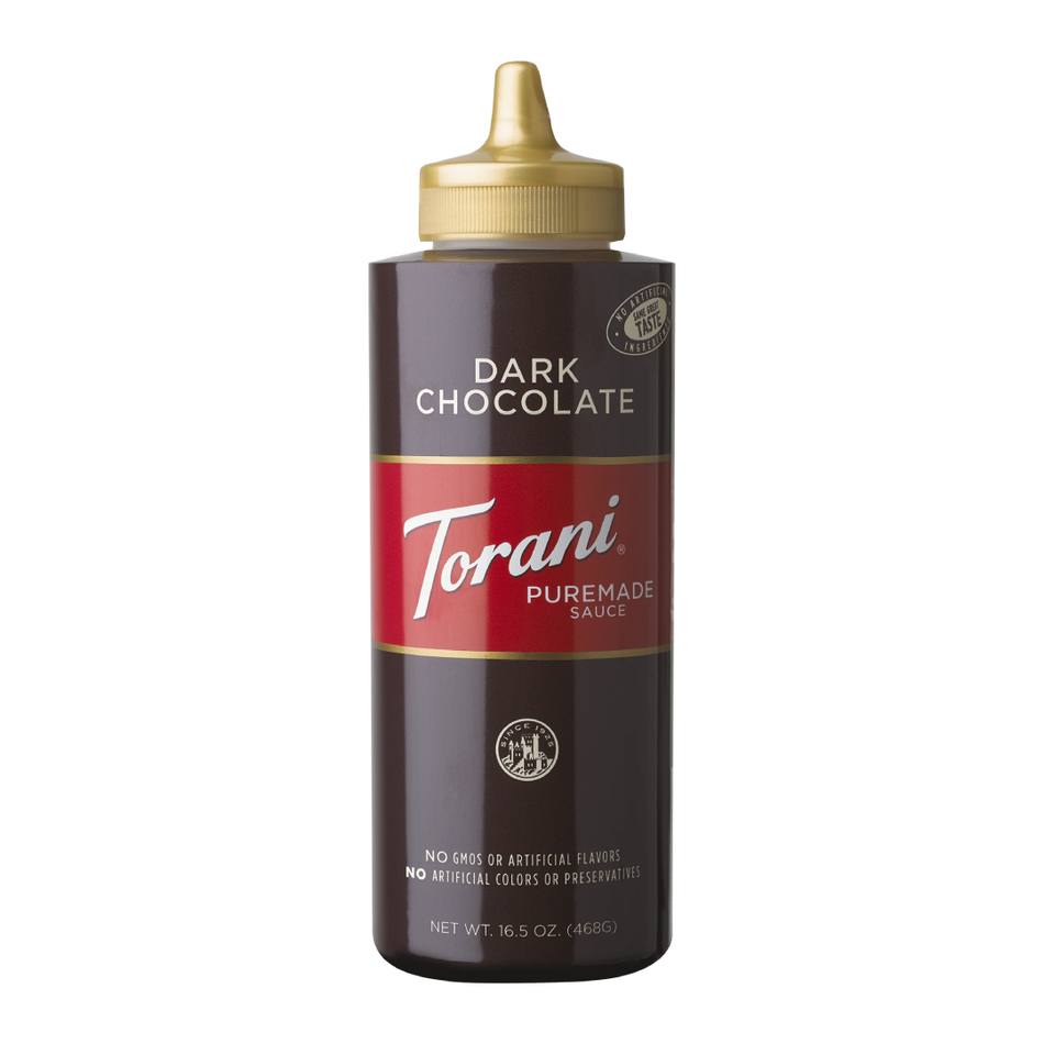 TORANI DARK CHOCOLATE FLAVOR DRINKS DECORATING SAUCE 468 ML