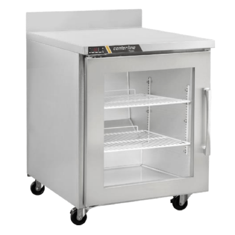 ECOMAX CENTERLINE BY HOBART Refrigerador bajo barra y mesa de trabajo 27" 1 puerta de Cristal c/ abertura a la izquierda o derecha