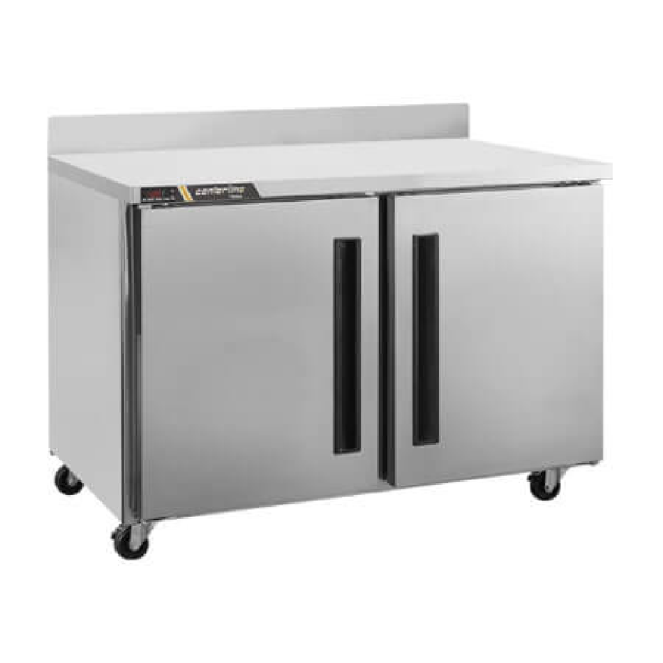 ECOMAX CENTERLINE BY HOBART 48" Under Counter Refrigerator &amp; Workbench 2 Solid Doors w/ Left or Right Opening