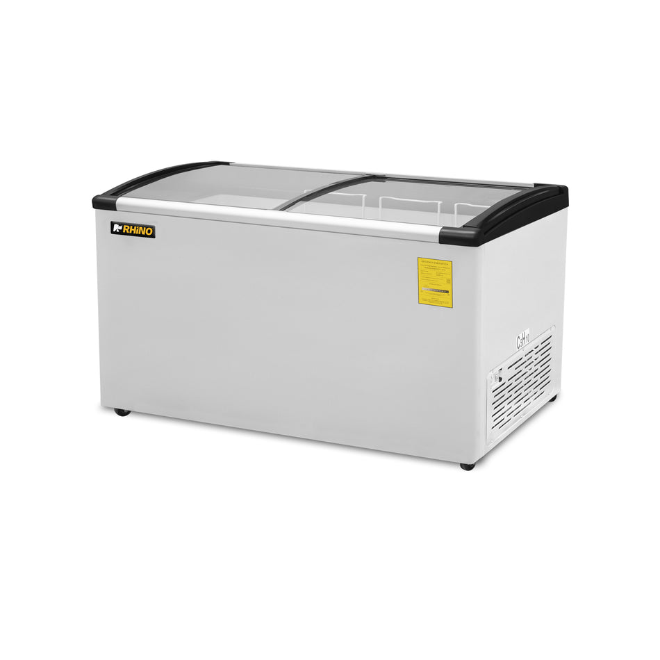 Rhino CONGECRI-10C, congelador con tapa de cristal curvo de 283 l, vista principal