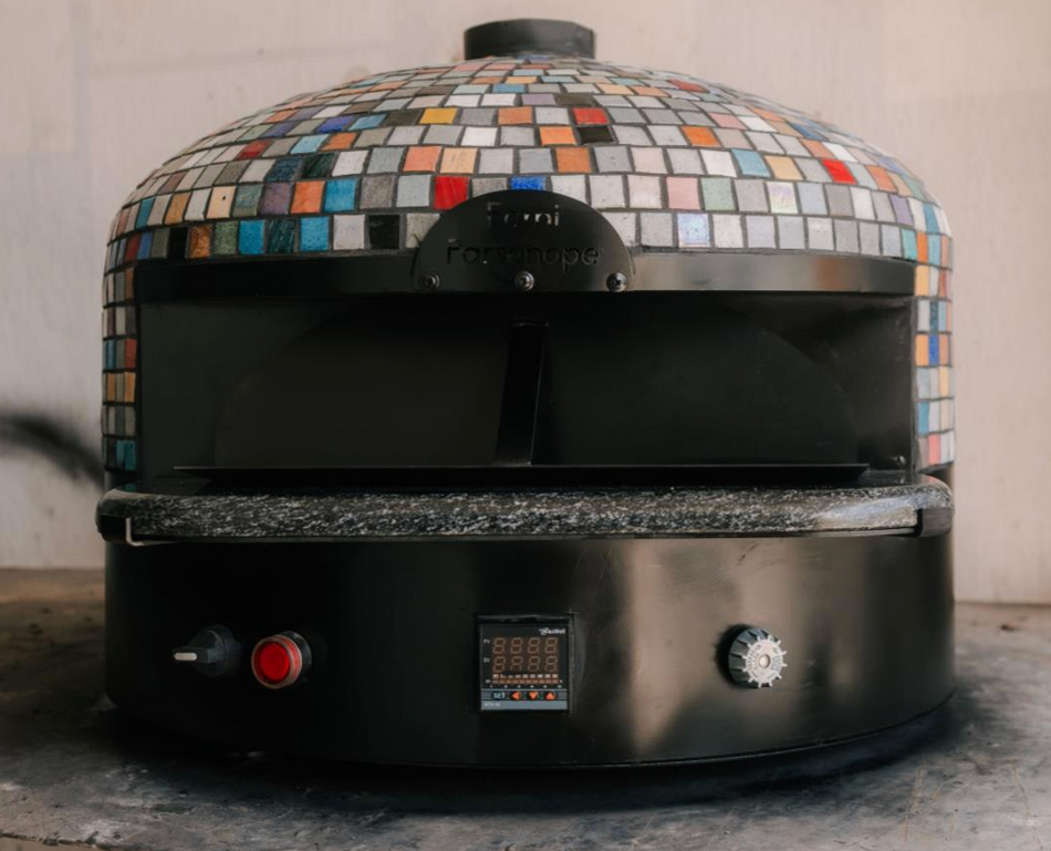 Horno para pizza híbrido leña y gas Doméstico Partenope GPF43