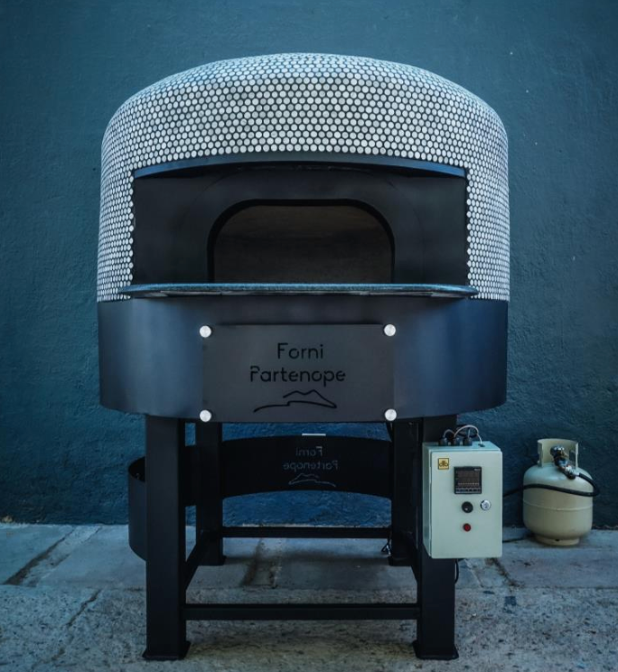 Horno para pizza híbrido leña y gas Comercial Partenope GPF100