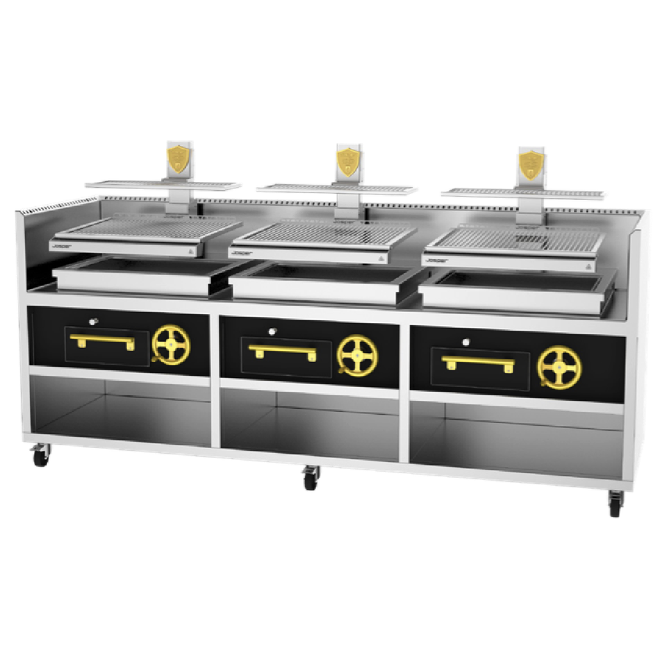 PVJ-76-3-3-MB JOSPER Parrilla Vasca - Monoblock triple para 210 comensales