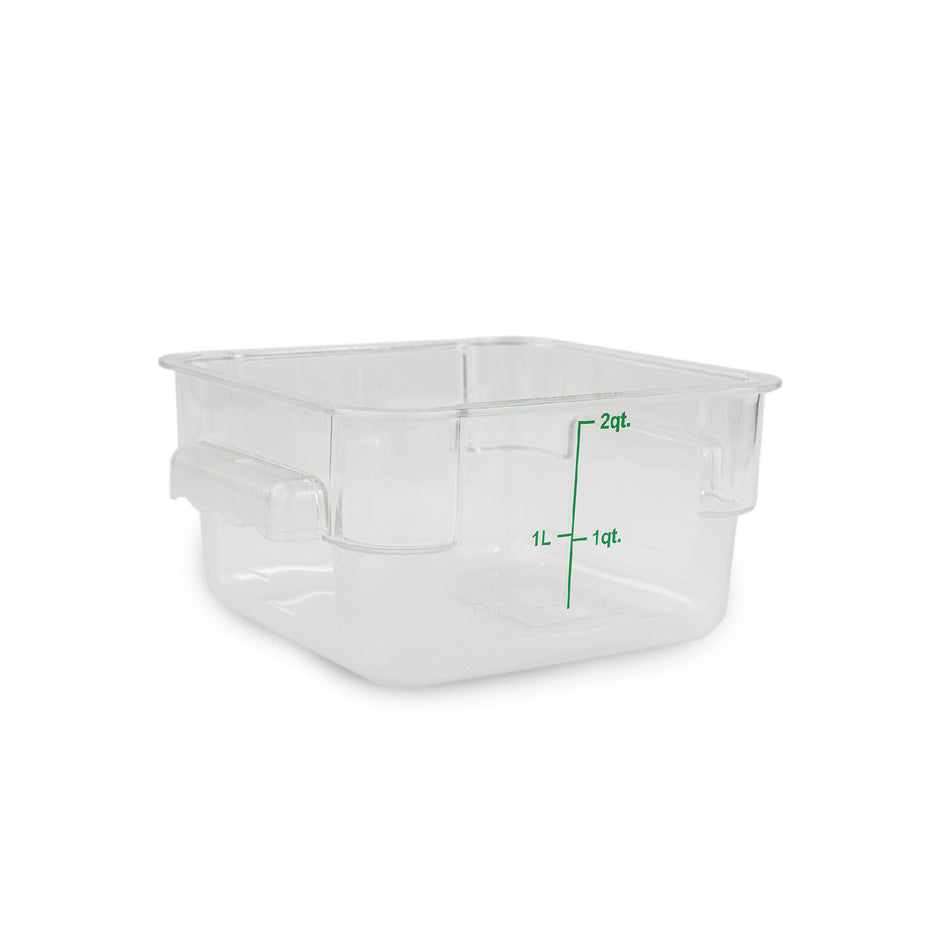 Rhino REPOCU-2, recipiente cuadrado de policarbonato 2 qt