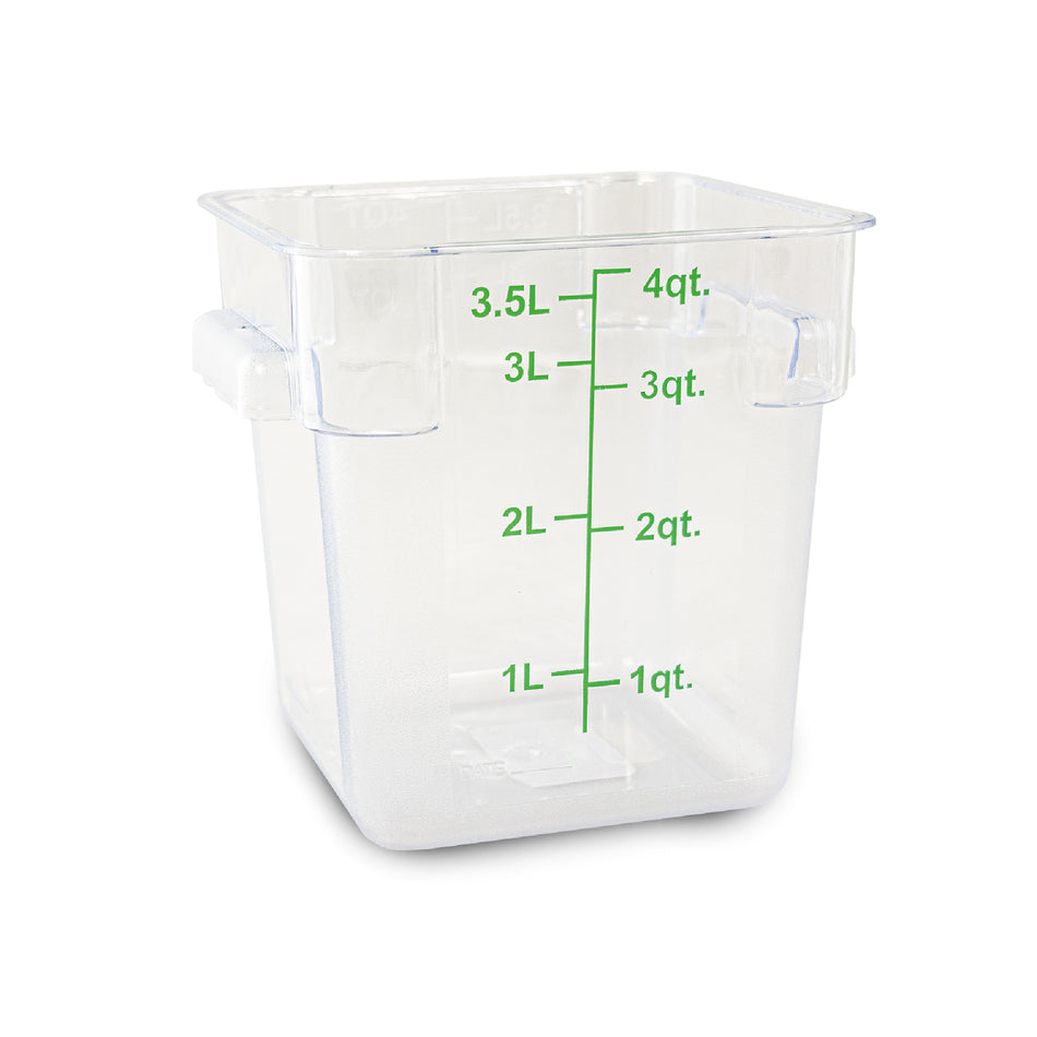 Rhino REPOCU-4, recipiente cuadrado de policarbonato 4 qt