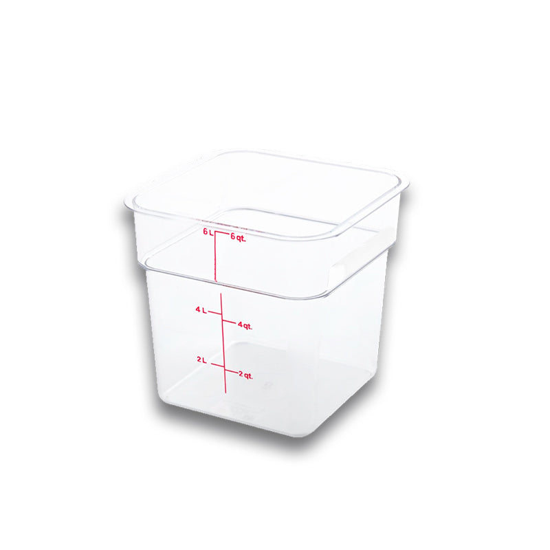 Rhino REPOCU-6, recipiente cuadrado de policarbonato 6 qt, vista principal
