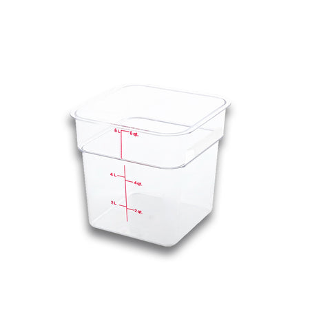 Rhino REPOCU-6, recipiente cuadrado de policarbonato 6 qt, vista principal