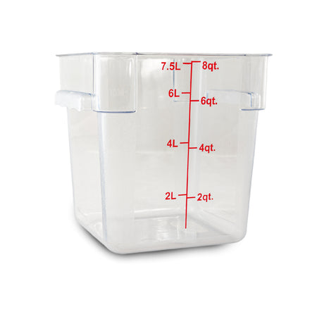 Rhino REPOCU-8, recipiente cuadrado de policarbonato 8 qt, vista principal