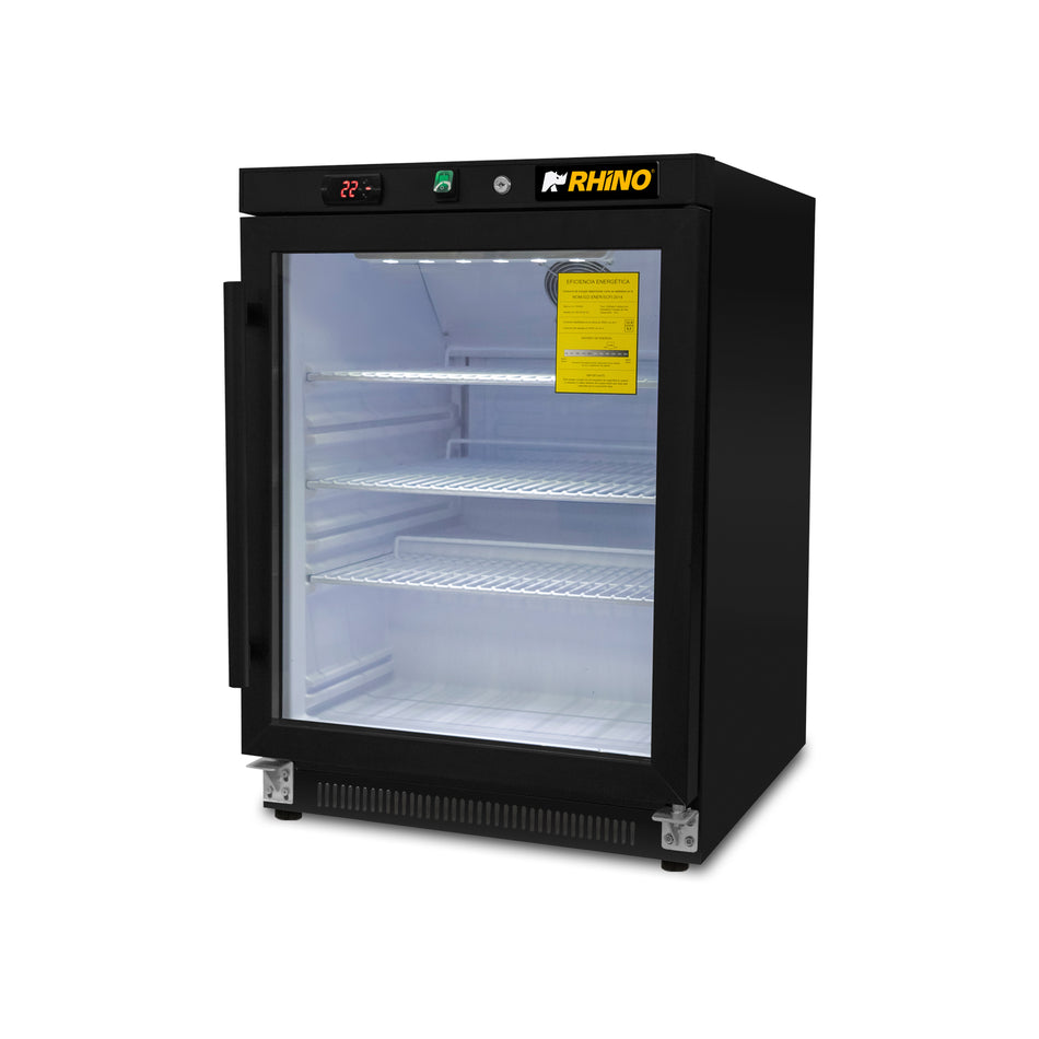 Rhino REVEAB-4C, refrigerador vertical puerta de cristal, vista principal