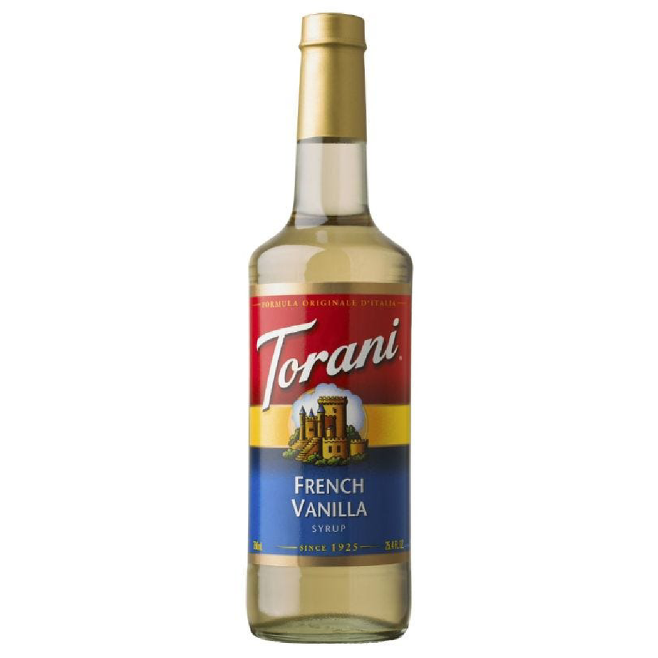 TORANI FRENCH VANILLA FLAVOR DRINKS SYRUP 750 ML