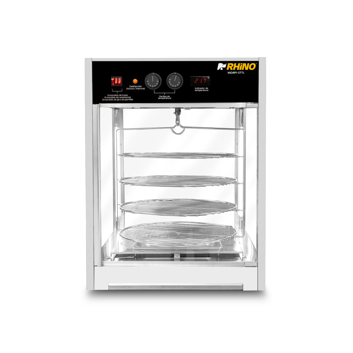 Rhino VICAPI-177L, vitrina calentadora de pizza 177l, vista principal