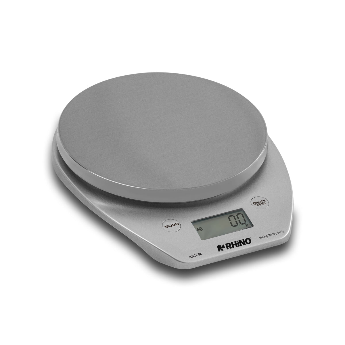 Rhino BACI-5X, báscula de cocina digital con bluetooth 5 kg, vista principal