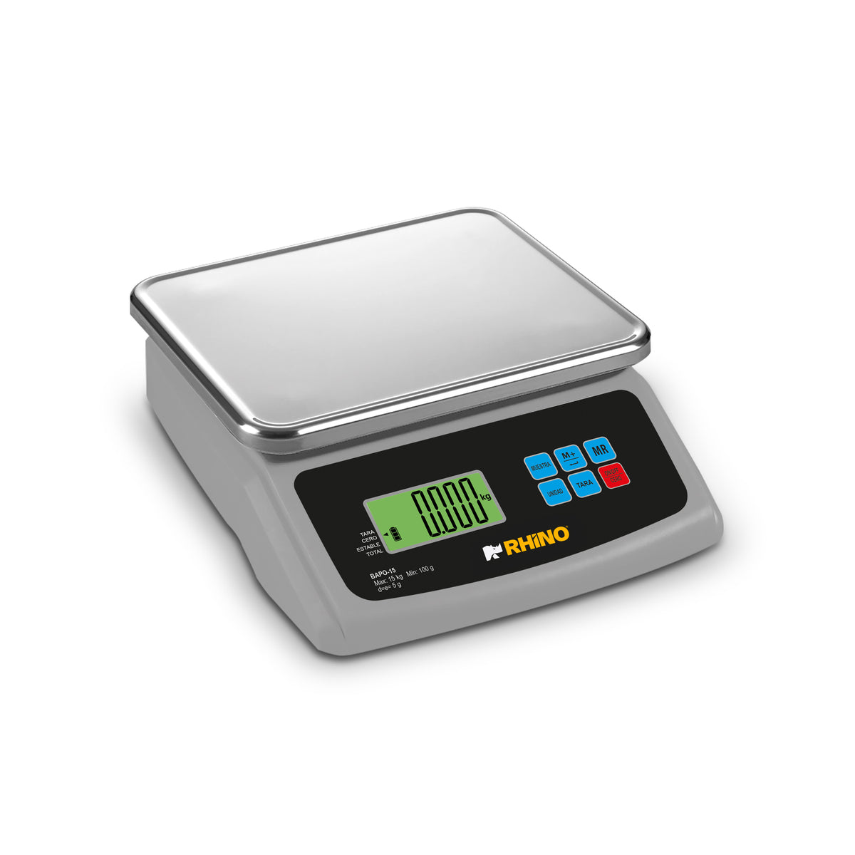 Rhino BAPO-15, báscula electrónica porcionadora 15 kg, vista principal
